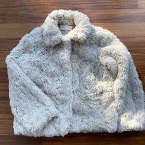 Korean Faux Fur Teddy Coat Jacket Beige